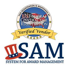 A seal that says sam and the logo for the system for award management.