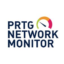 A logo of the prtg network monitor