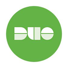 A green circle with the word duo in it.